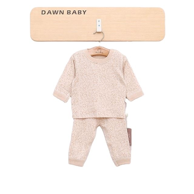 YF1540 Pullover Heart Pattern Organic Cotton Baby Boys Clothing Sets Clothes