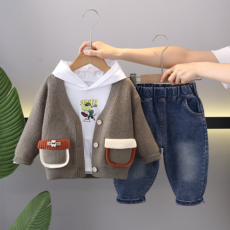 Unisex Children's Baseball Jacket with Letter Print Leisure Sports Suit for Boys Short Sleeve Motorcycle Jacket Spring Autumn