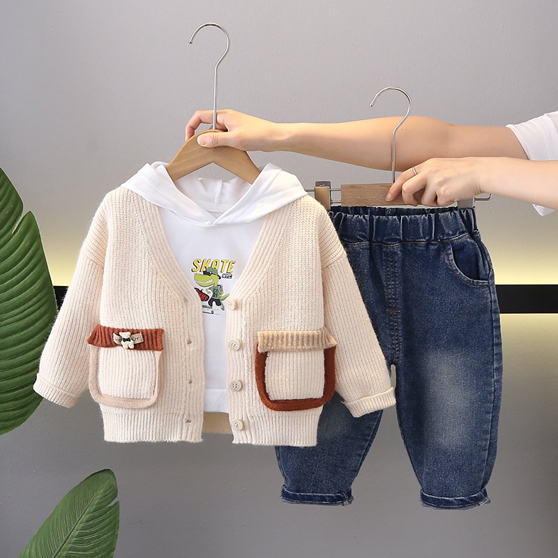 Unisex Children's Baseball Jacket with Letter Print Leisure Sports Suit for Boys Short Sleeve Motorcycle Jacket Spring Autumn