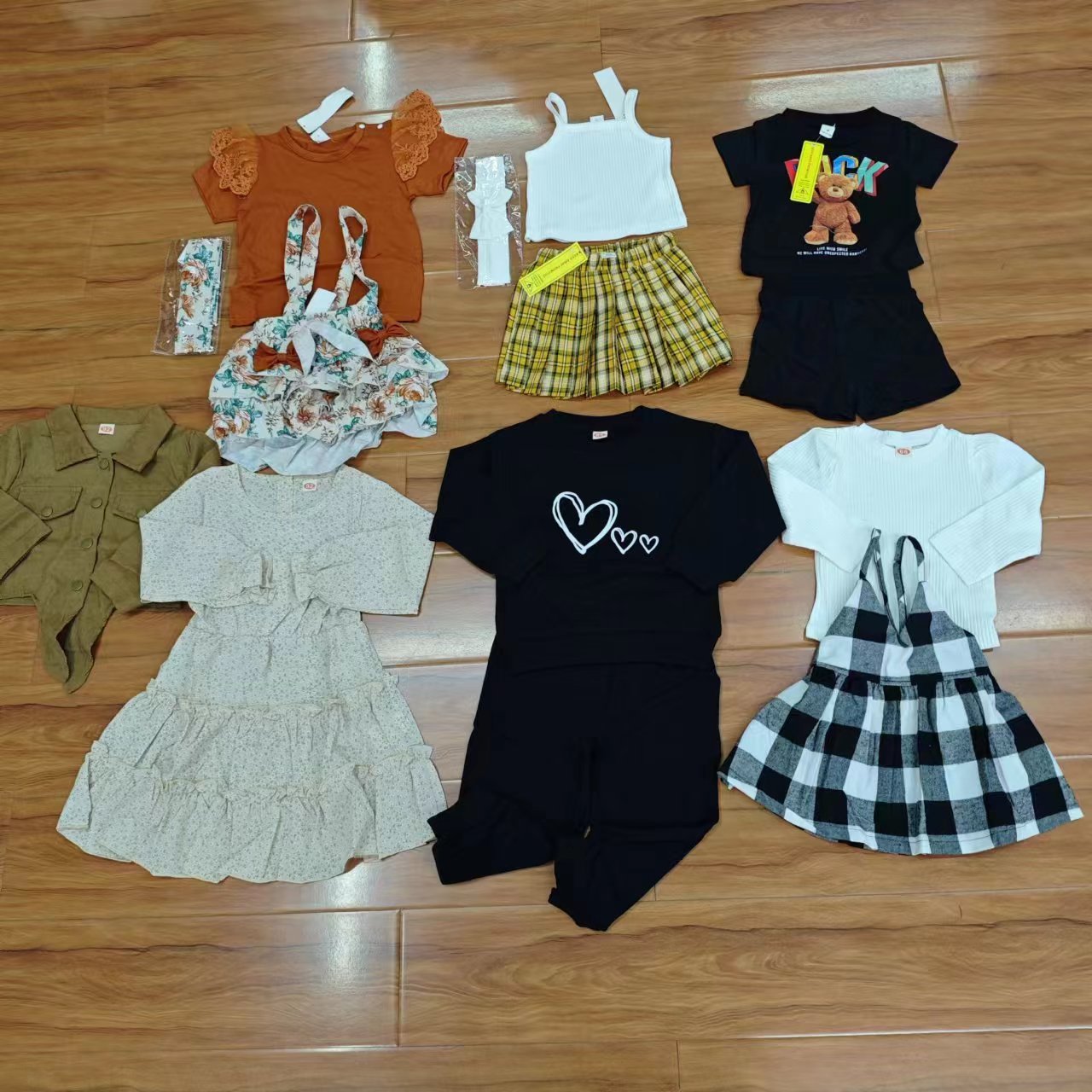 Newborn Baby Pajamas clothing sets baby Summer Short Sleeve Tops Boys Girls Outfits 2 Pieces overstock assorted leftover surplus