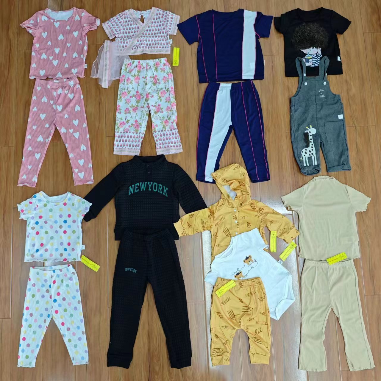 Newborn Baby Pajamas clothing sets baby Summer Short Sleeve Tops Boys Girls Outfits 2 Pieces overstock assorted leftover surplus