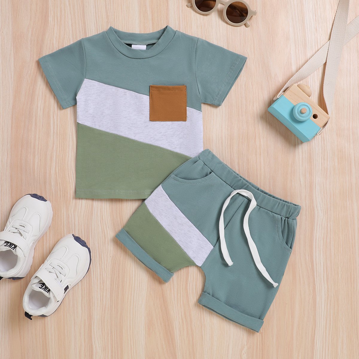 Toddler Boy Cotton Matching T-shirt Shorts Boys Clothing Set Casual Trendy Quality Boys Tracksuit Clothing Set