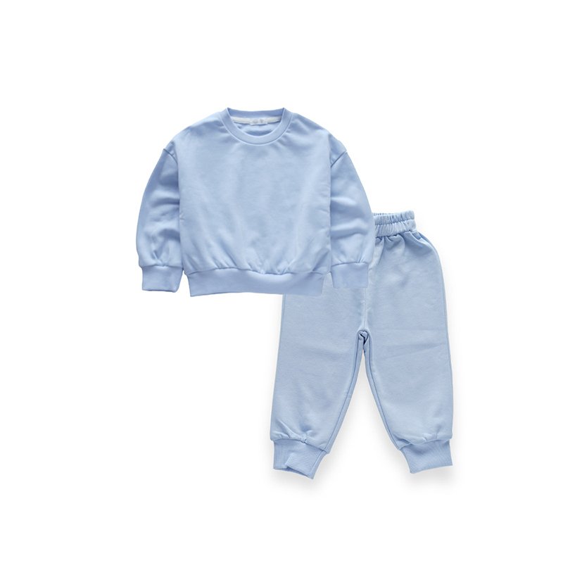 Organic cotton sweatsuit set kid french terry kid jogger set custom boys clothing sets tracksuits for children kids clothing