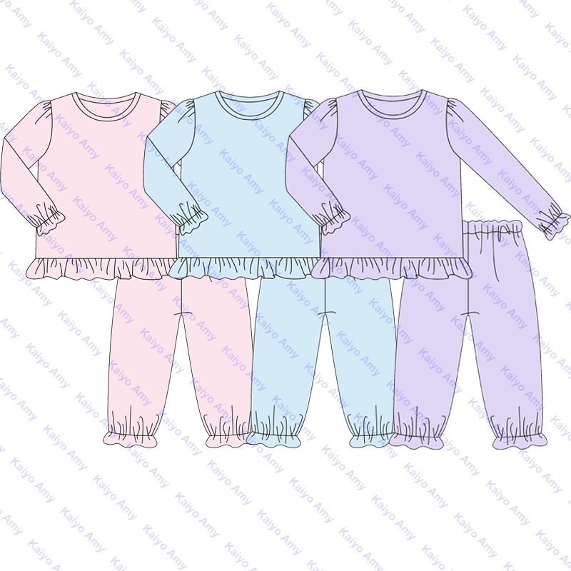 Monogrammed children's toddler boys clothing sets 100% cotton long sleeve cotton tshirt and bloomer pants set