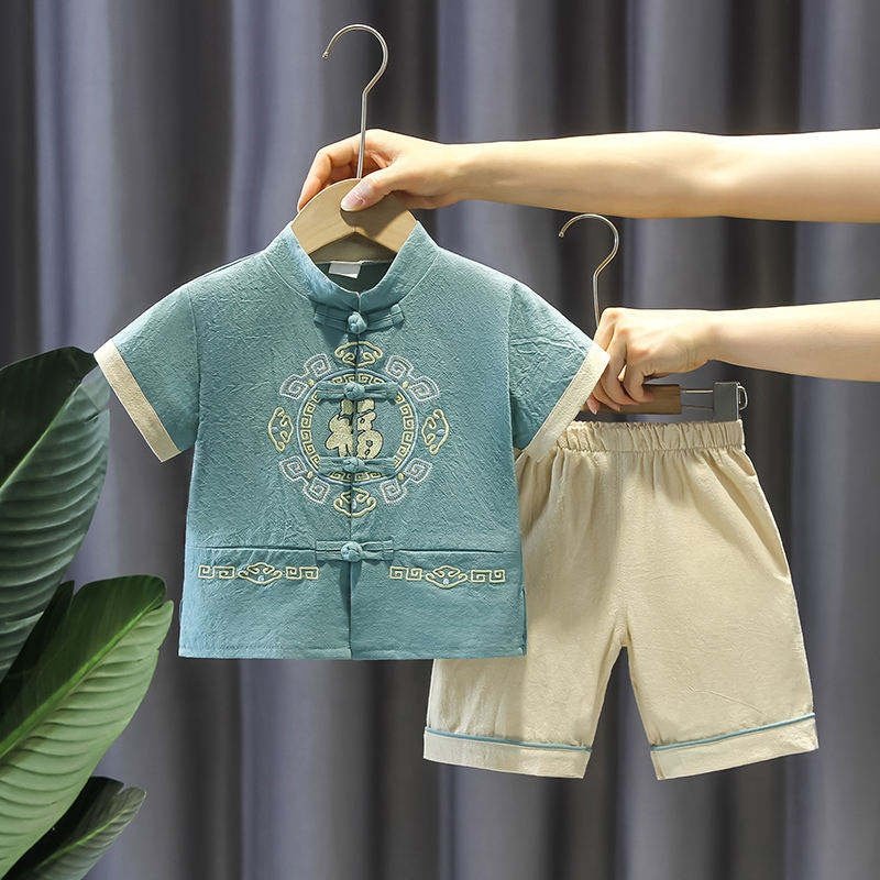 Children Clothing Set Kids Boys Summer Sports Casual Short Sleeve Clothing Sets Solid Color Girls T-shirt Set 2PCS Custom Logo