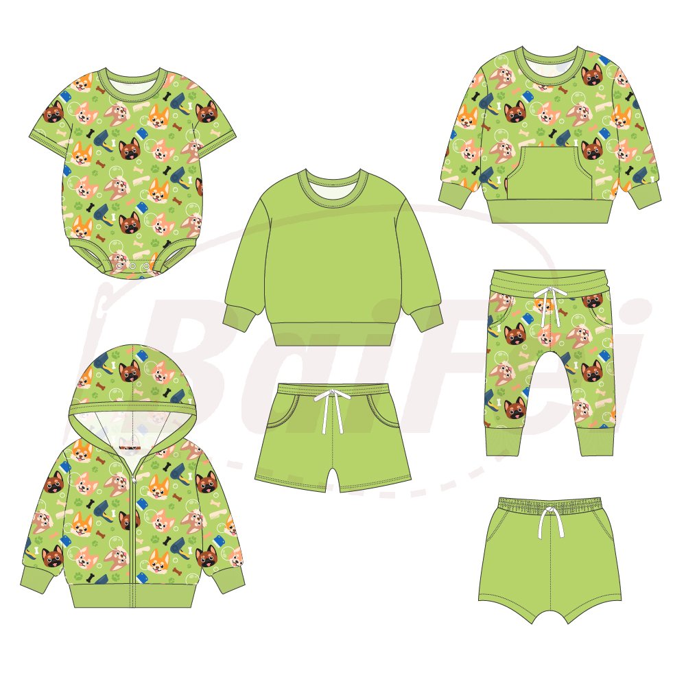 Organic cotton children shorts set toddler clothing top and shorts kids clothing long sleeves baby clothing sets