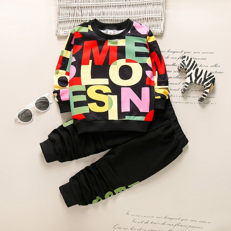 New Boys clothes sport suit casual boys clothing sets 2022 autumn letter two pieces children clothing set kids tracksuit clothes
