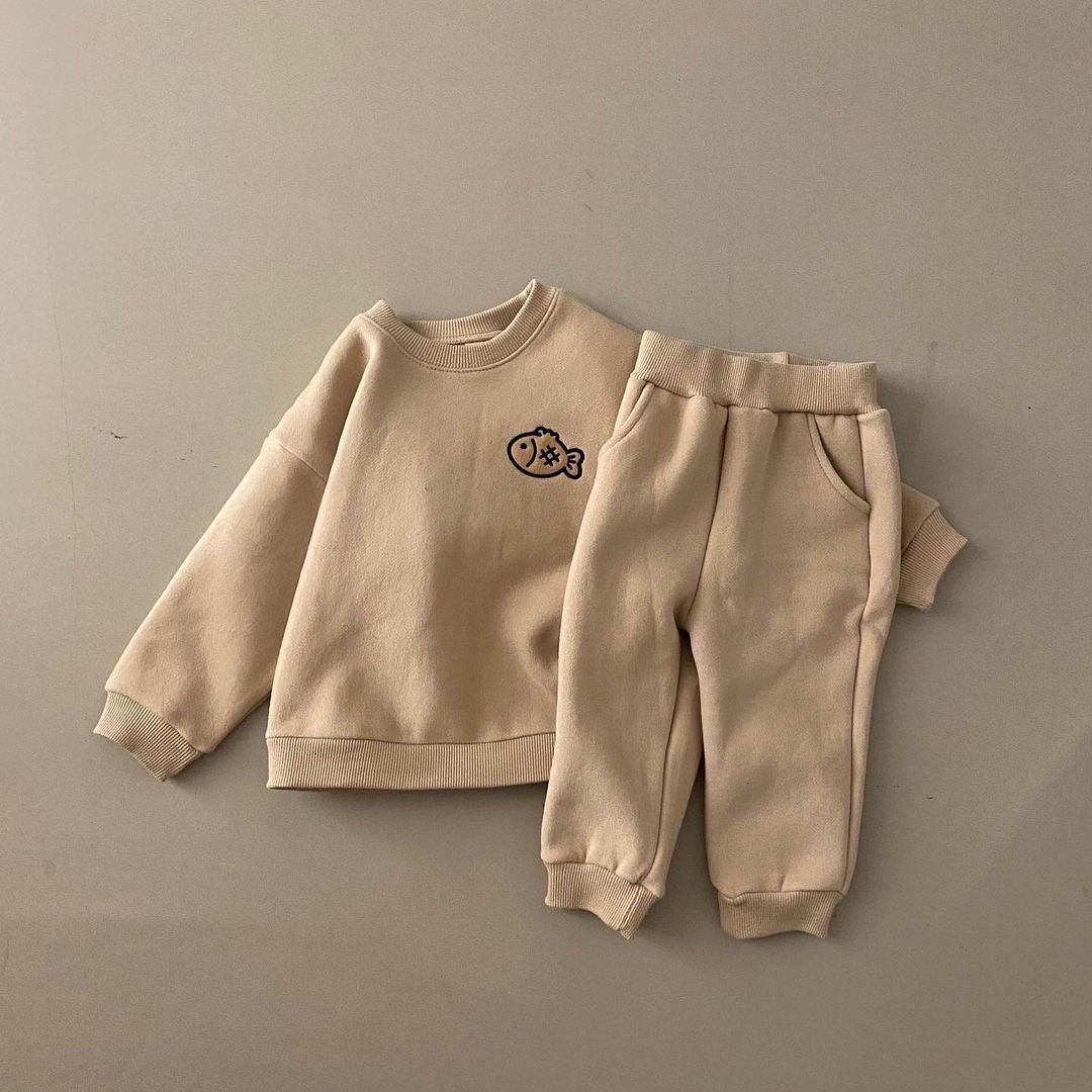 Autumn Winter New Infant Clothing Set Toddler Baby Embroidery T-shirt Pants Outfits Set Boy Girl Sport Set