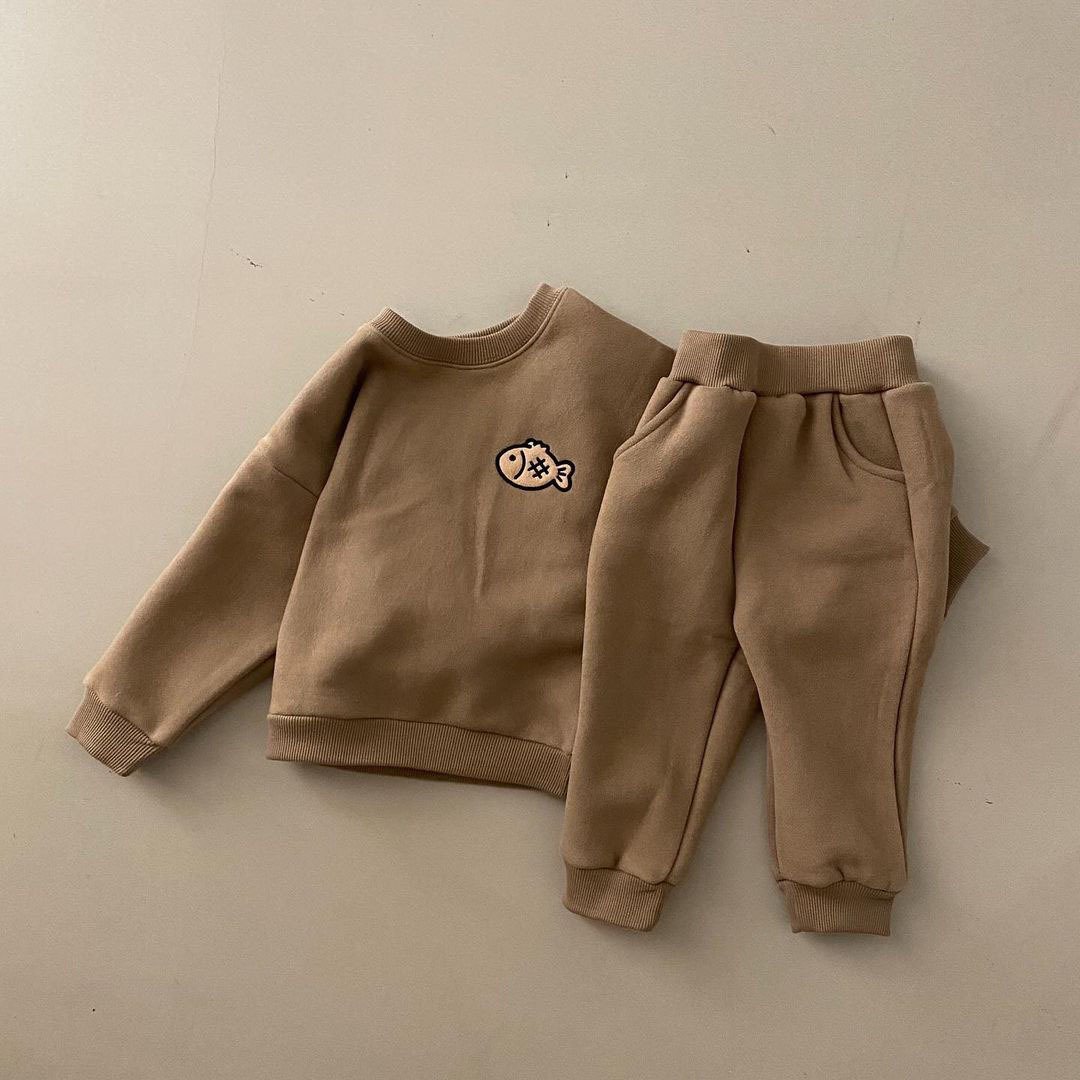 Autumn Winter New Infant Clothing Set Toddler Baby Embroidery T-shirt Pants Outfits Set Boy Girl Sport Set