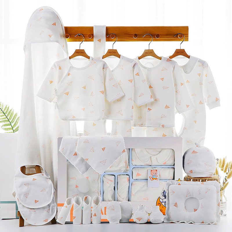 Hongbo customized 22 pcs newborn gift cloth set fall winter kids unisex bodysuit set warm baby clothing gift set wholesale 2024