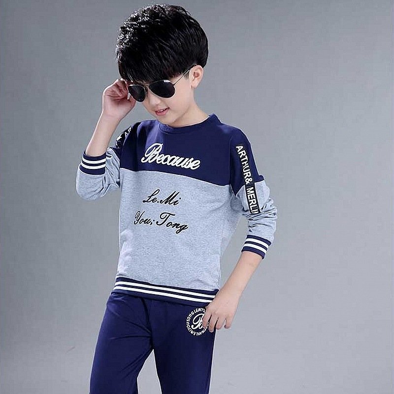 Boys clothes sport suit casual boys clothing sets 2022 autumn letter two pieces children clothing set kids tracksuit clothes
