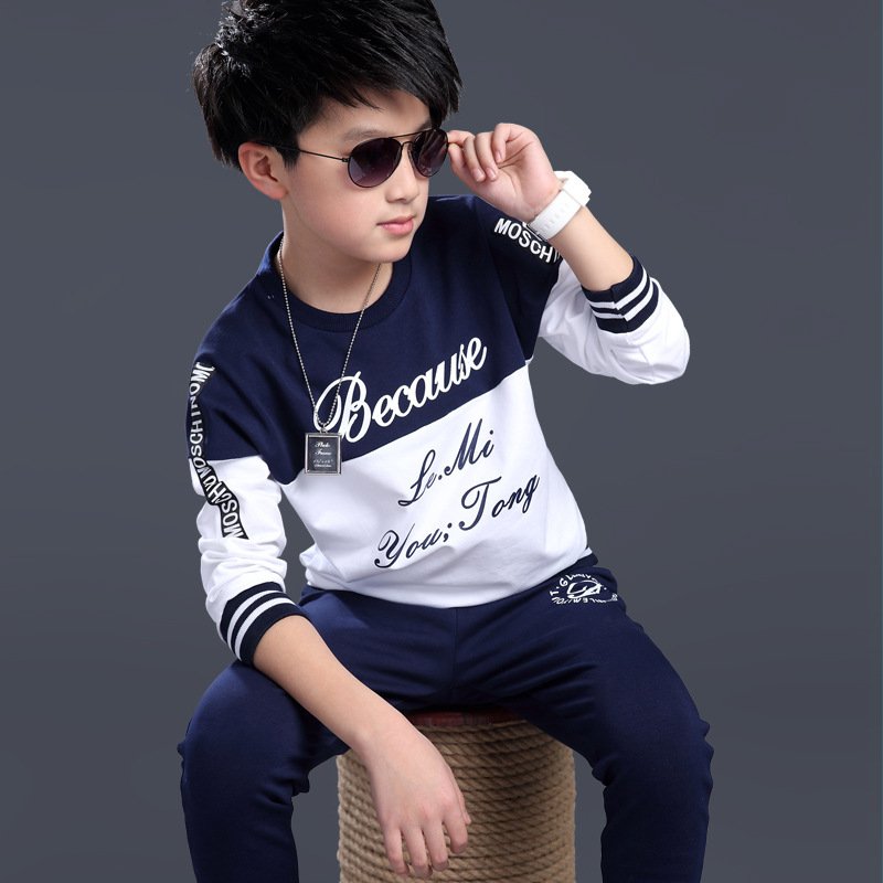 Boys clothes sport suit casual boys clothing sets 2022 autumn letter two pieces children clothing set kids tracksuit clothes
