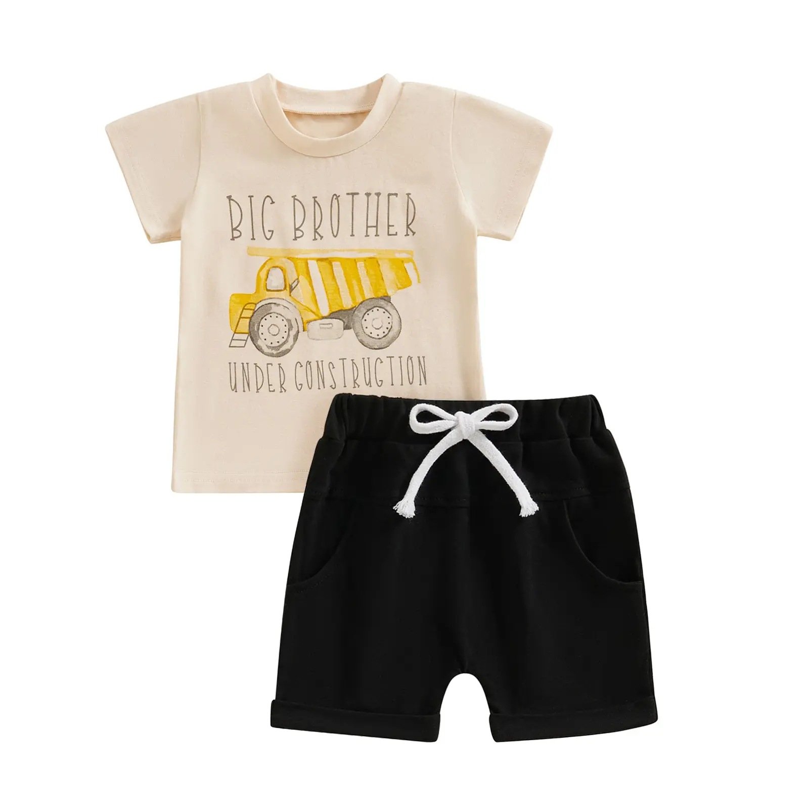 Children's short sleeved set, pure cotton, summer new style, boys' baby T-shirt, cartoon clothing, thin version