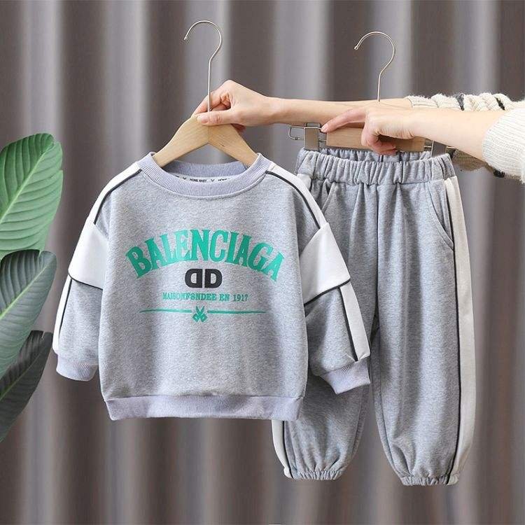 Wholesale kids Clothes Long Sleeve Set Children's clothing cartoon print sports Set Customization boys clothing sets Sweat Suits