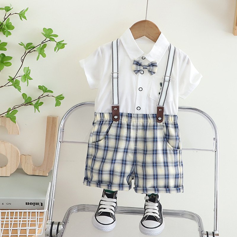 New summer boys clothing sets cotton shirt and pants baby boy clothes casual shirt set children's clothing