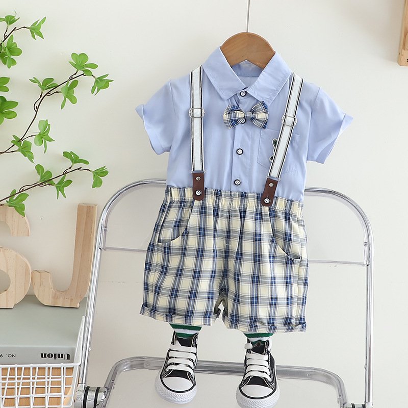 New summer boys clothing sets cotton shirt and pants baby boy clothes casual shirt set children's clothing