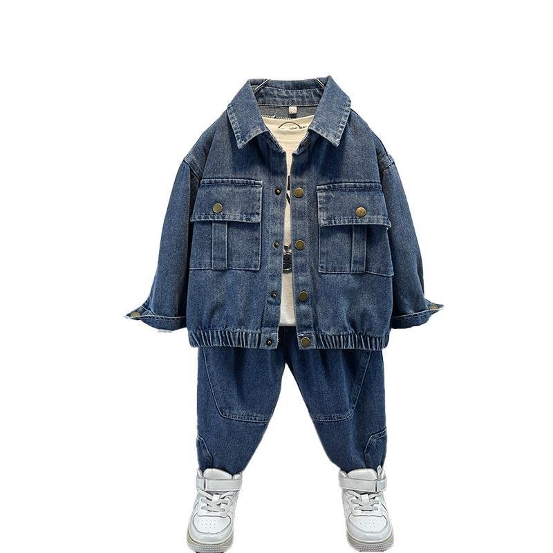 Boys spring cowboy suit new boys clothes spring and autumn children Two piece set