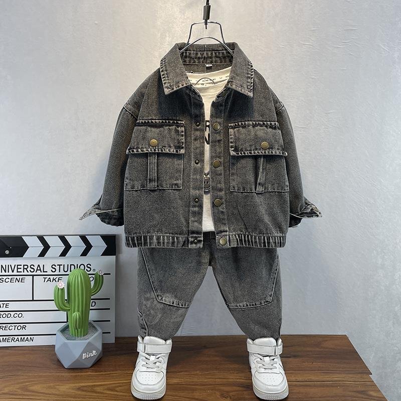 Boys spring cowboy suit new boys clothes spring and autumn children Two piece set