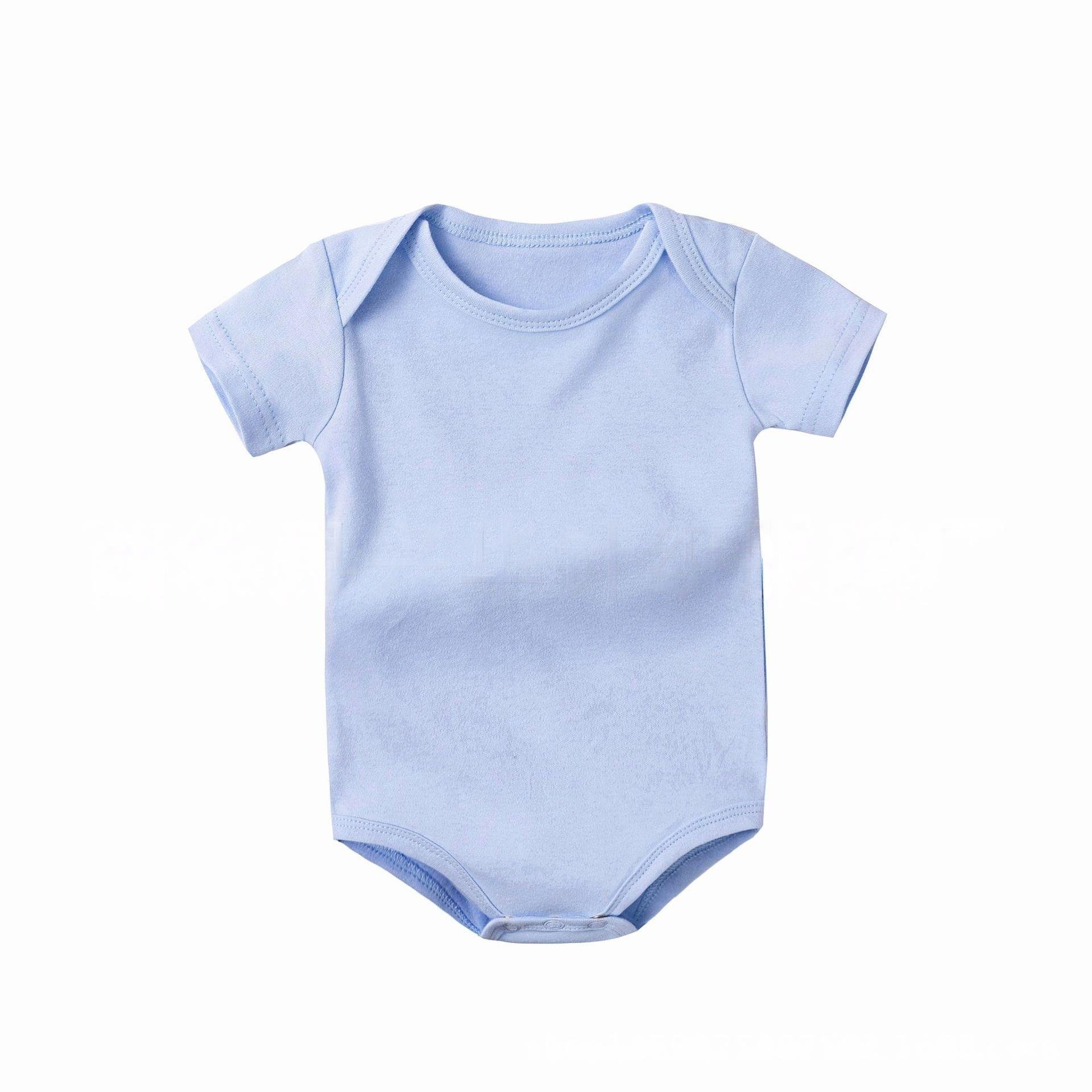 2024 Low price Newborn baby clothes soft 100%cotton infants boy girl color short sleeve baby rompers