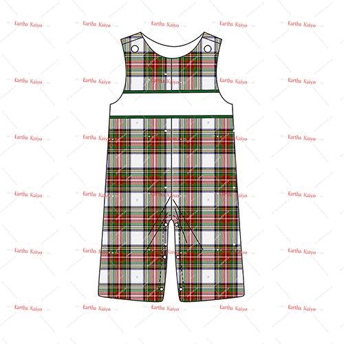 2024 romper set sibling matching outfits baby boys clothes overalls Christmas tartan dresses for girls