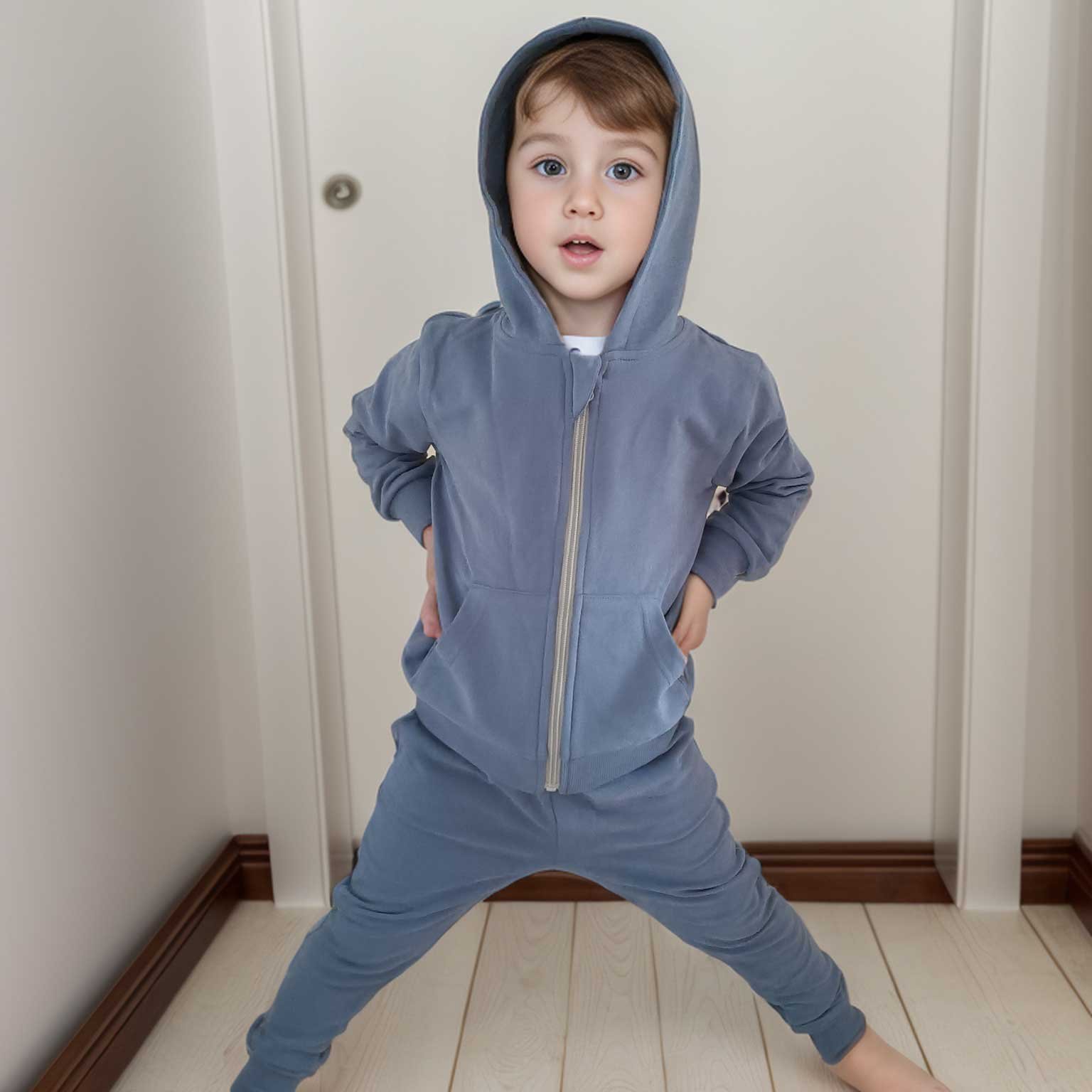 wholesale solid custom logo baby clothing children outfit kids top baby boys and girls zipper hooded sweatshirt