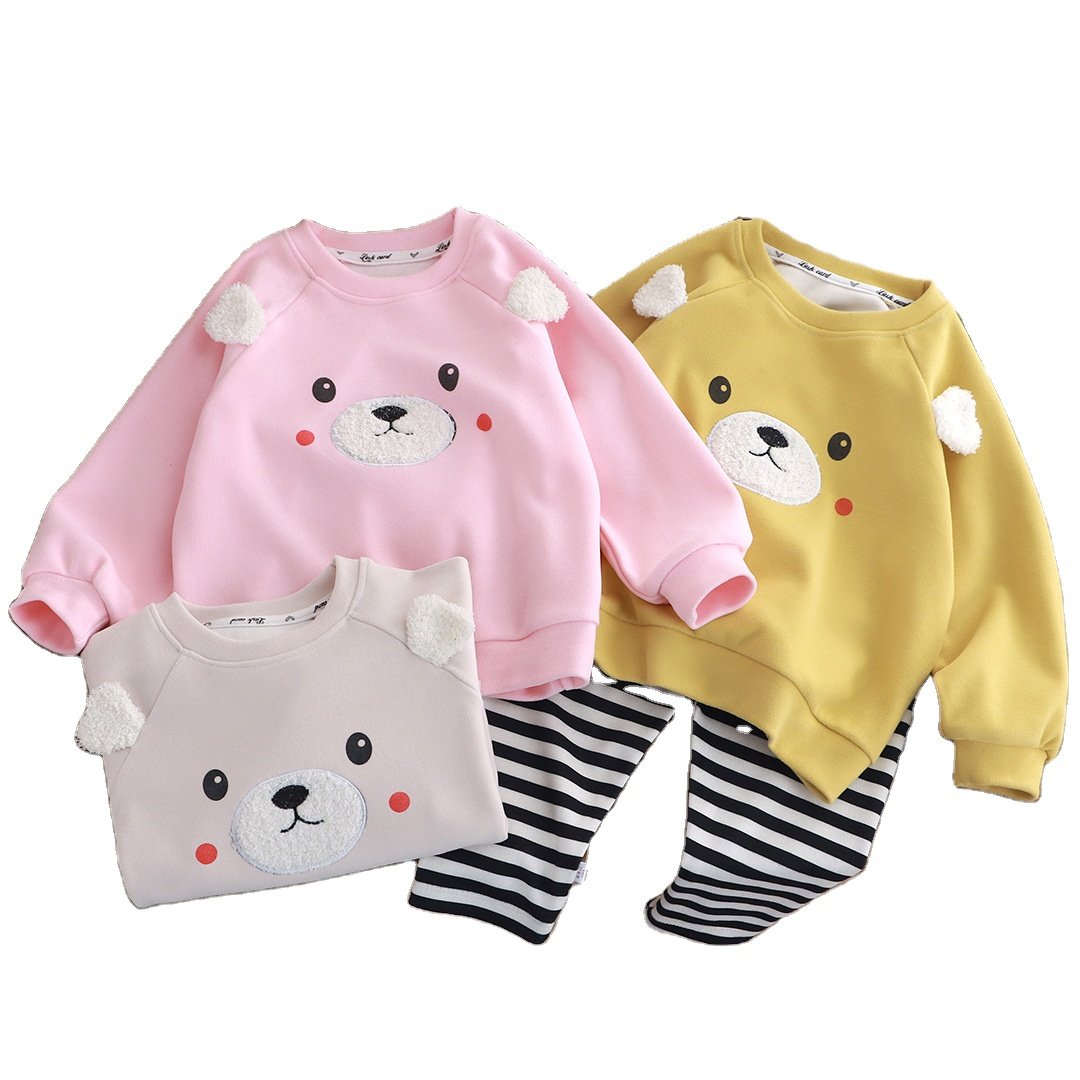 1-8 Year Old Baby Clothes Set Animal Shape Boy Casual Sets O-neck Baby Boy Winter Clothes Cotton Autumn Pullover Support