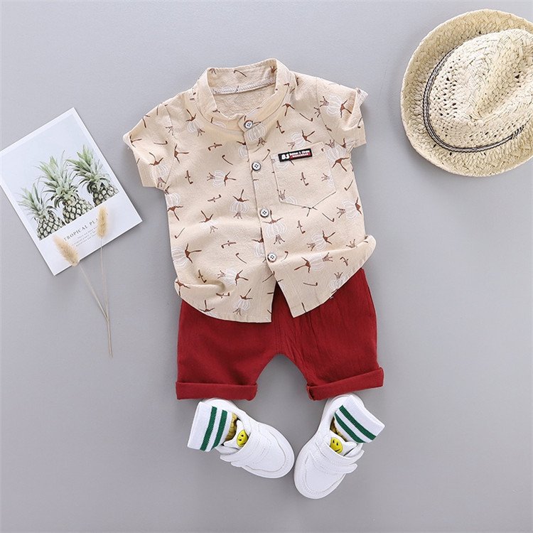 OEM ODM Children's clothes suit summer baby boy clothes Shirt + Pants Clothes Children Suits Boy Clothing sets