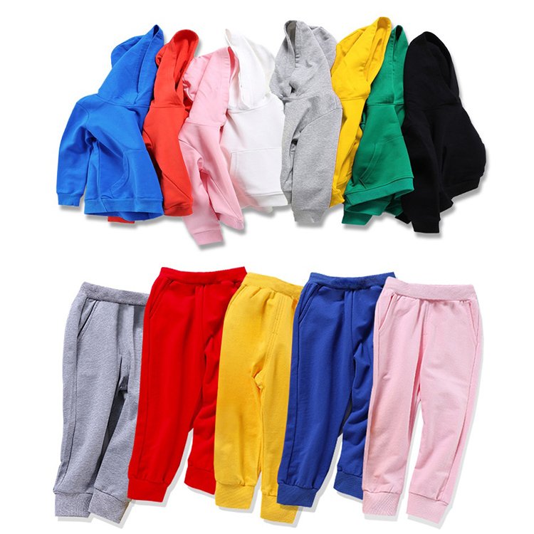 Conyson Colorful Children Clothes Autumn Long Sleeve Cotton Hooded Pullover Kids Outfits Tracksuit Wears Toddler Boy Sweatsuit