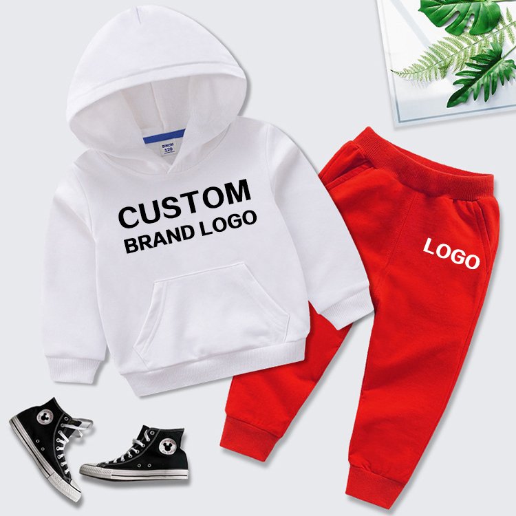 Conyson Colorful Children Clothes Autumn Long Sleeve Cotton Hooded Pullover Kids Outfits Tracksuit Wears Toddler Boy Sweatsuit