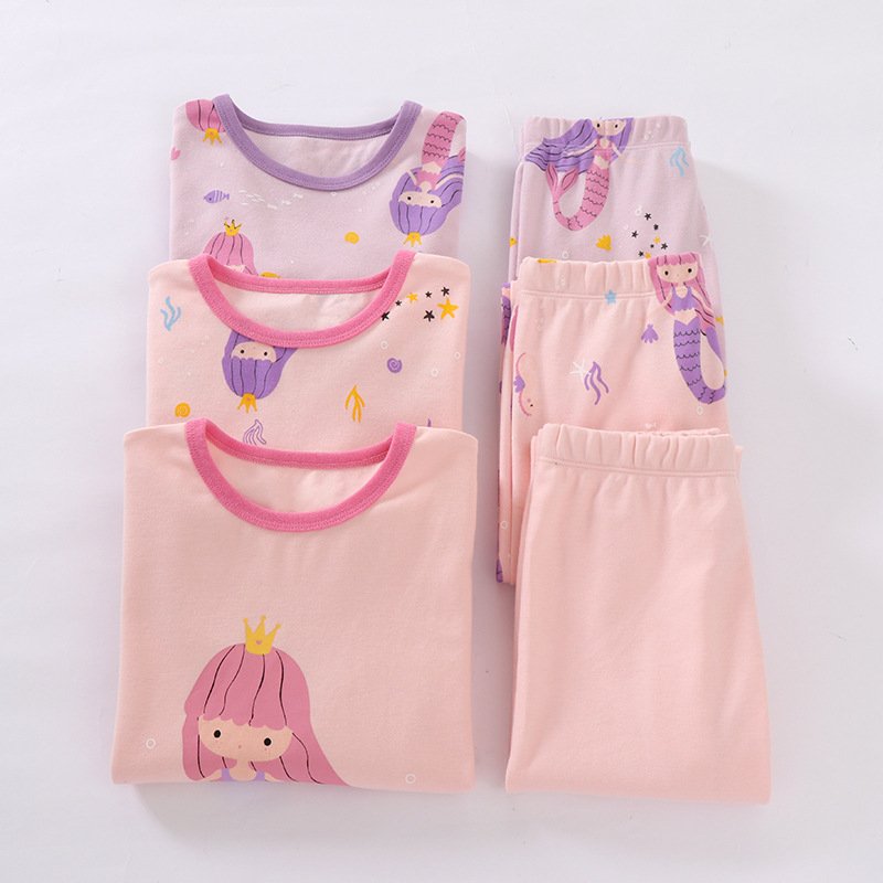 Wholesale Spring Autumn Kids Clothing Vendors Kids Sweet Suits 2 Pieces Sunflower Printed Long Sleeve Girl Clothing Set