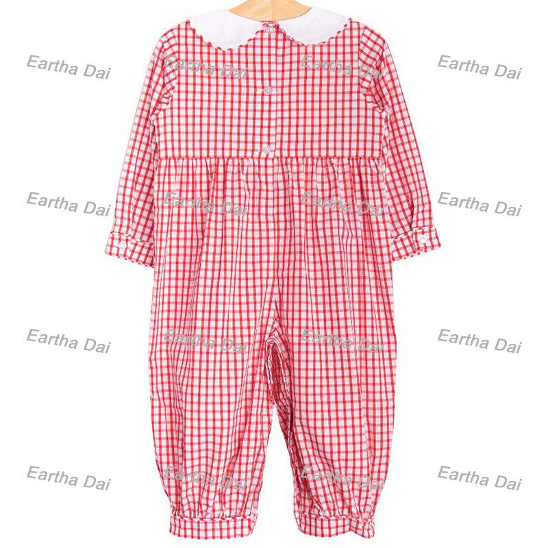children's clothing woven cotton red Christmas boys pants sets matching bro baby boy clothes romper sets