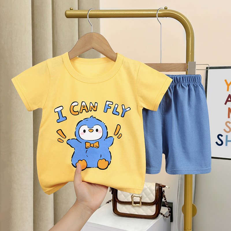 Wholesale Summer Baby Clothing Sets Children's T Shirt Shorts Suit Cotton Boys Set Cotton Kids Clothing Set