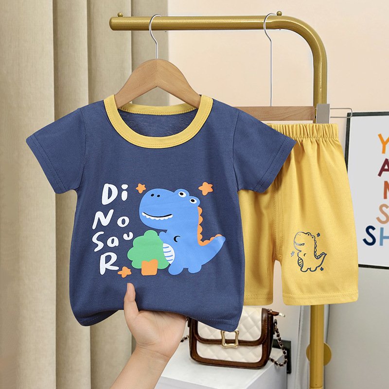 Wholesale Summer Baby Clothing Sets Children's T Shirt Shorts Suit Cotton Boys Set Cotton Kids Clothing Set