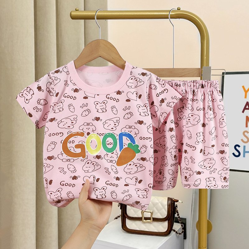 Wholesale Summer Baby Clothing Sets Children's T Shirt Shorts Suit Cotton Boys Set Cotton Kids Clothing Set