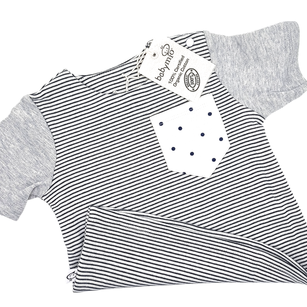 Babymio Baby Cotton Pajamas Summer Striped T-shirt Casual T-shirt Short Sleeves High Quality Baby Low Price Wholesale Kids 30000