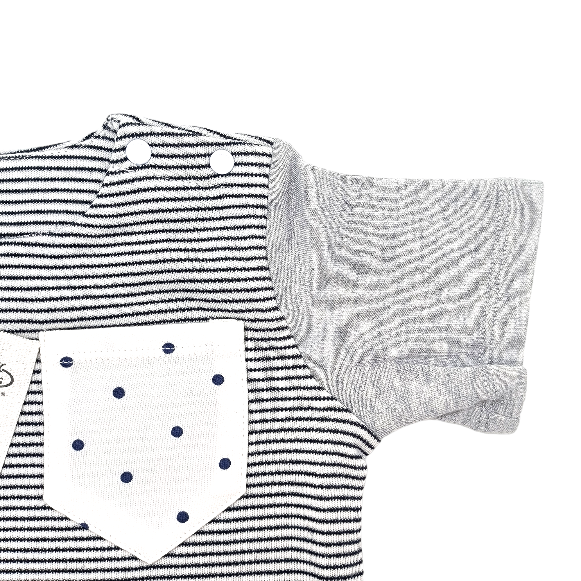 Babymio Baby Cotton Pajamas Summer Striped T-shirt Casual T-shirt Short Sleeves High Quality Baby Low Price Wholesale Kids 30000