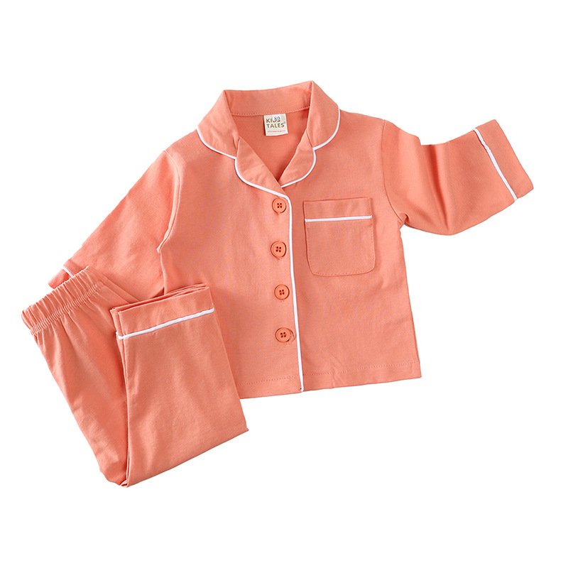 New design Pyjamas Clothes Loungewear kids pajama set Children Girls Sleepwear Custom Logo Cotton pajamas kids