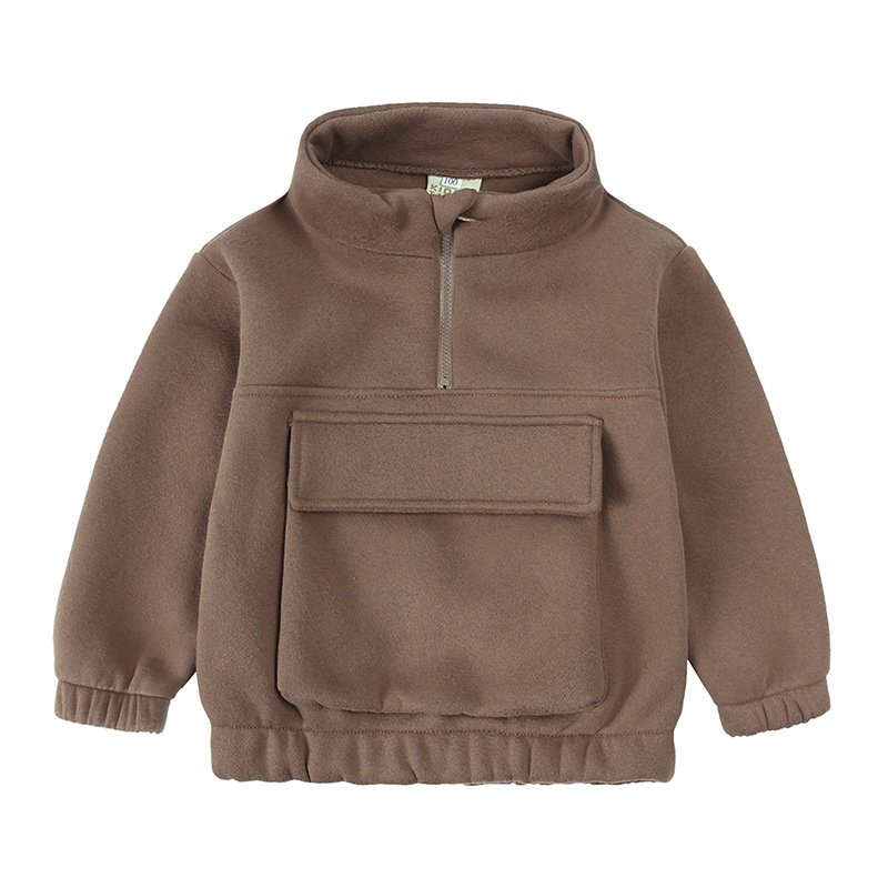 2024 New Custom Casual Solid Color Two-Piece Boy Clothing Sets 100% Cotton Sweater with Long Sleeves for Winter for Babies
