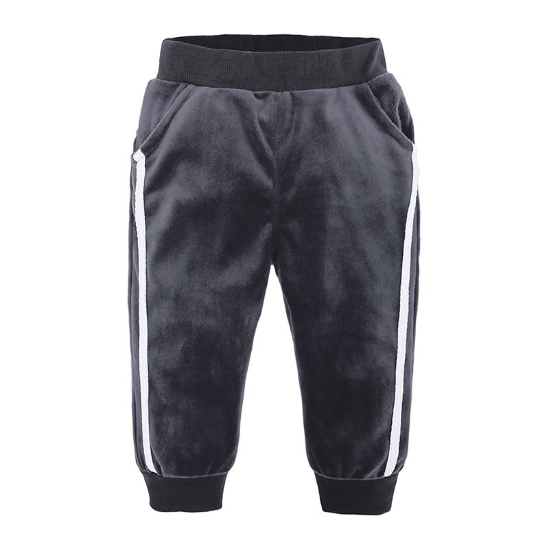 Spring And Autumn Children's Sportswear Solid Color Gold Velvet Set Children's Casual Two-Piece Set