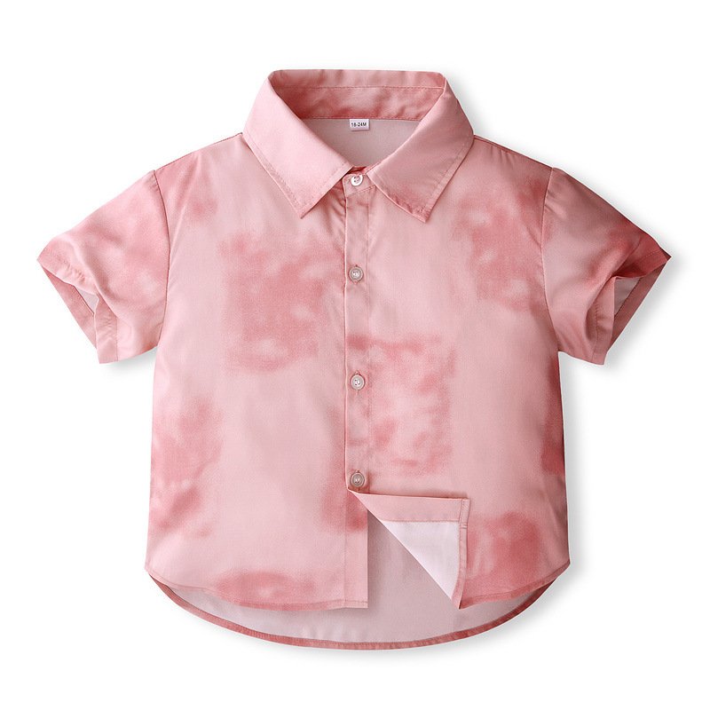 Wholesale 2024 New Children's Summer Set Boys Short Sleeve Shirt Shorts Children's Clothing