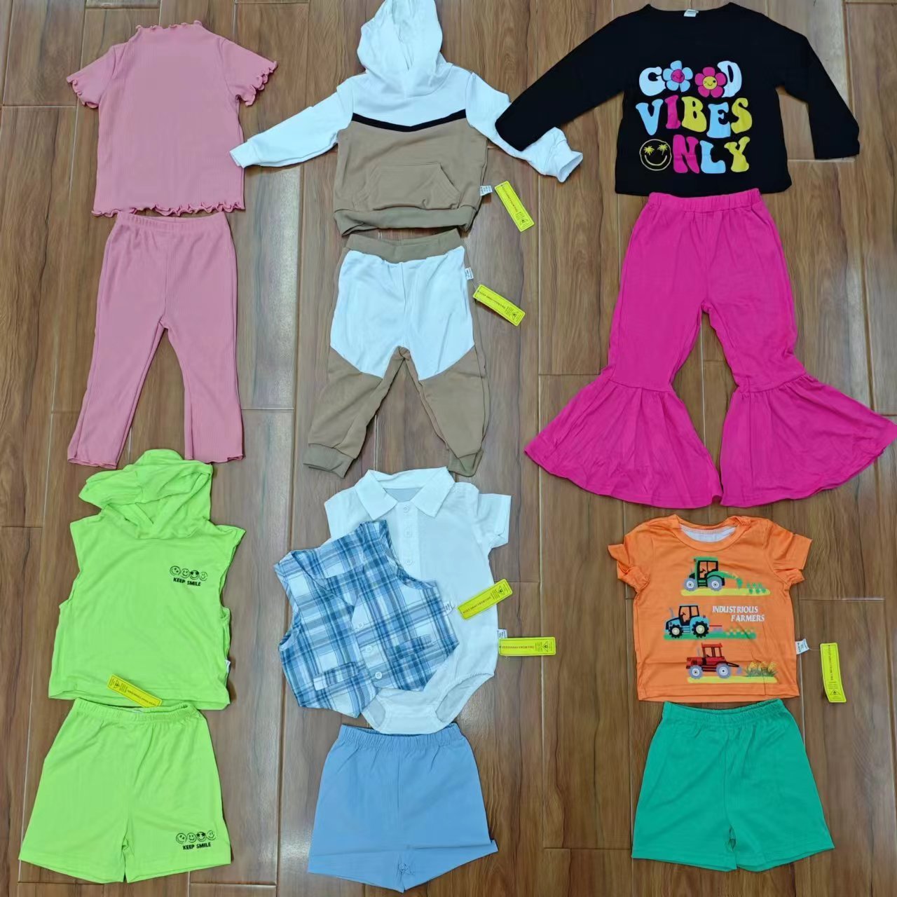 Newborn Baby Pajamas clothing sets baby Summer Short Sleeve Tops Boys Girls Outfits 2 Pieces overstock assorted leftover surplus