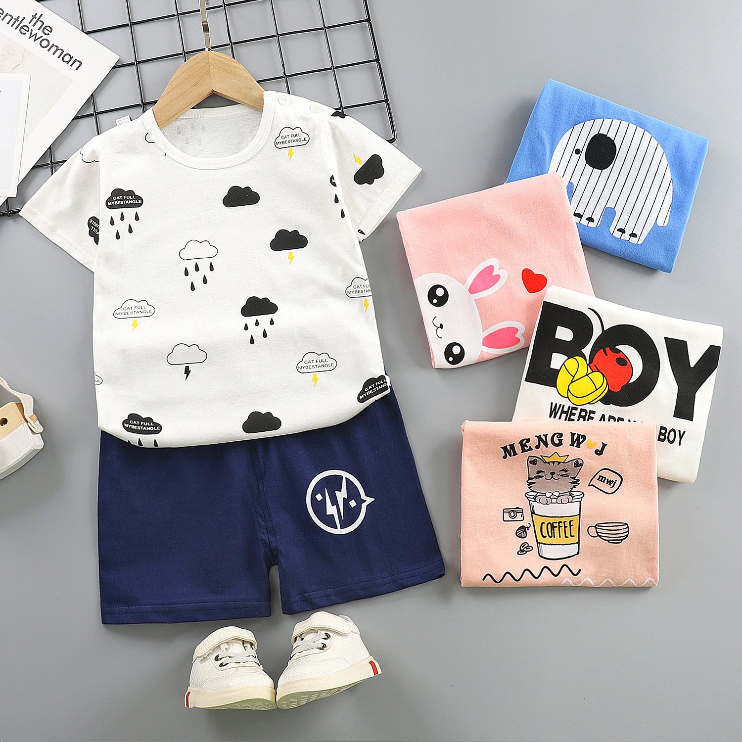 Boys Clothings Sets Baby boutique 2 Pcs Short Sleeve Clothes Set Summer Baby Clothings