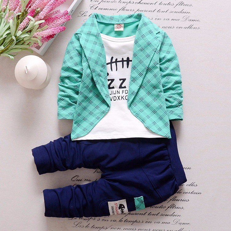 2024 Spring and Autumn New Baby Gentleman Suit Children's Clothing Two-Piece Set with Short Sleeves Solid Pattern for Tides