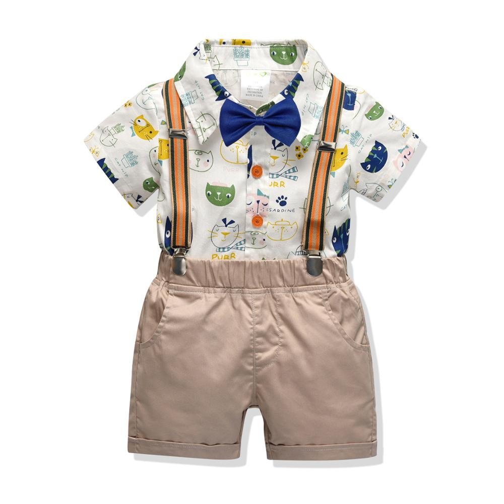 summer Kids Boy Clothes Suit 2PCS Children Gentleman Boy Outfits Set baby boy sets kids clothing sets