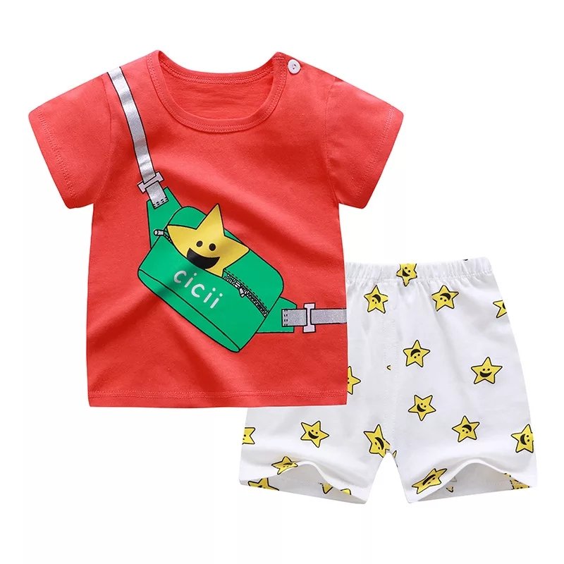 Children Clothes Summer Short Sleeve T-Shirt Set Trendy Baby summer clothing sets Fashion T-shirt And Shorts For Boys Clothing
