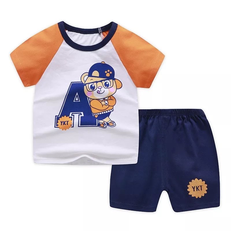 Children Clothes Summer Short Sleeve T-Shirt Set Trendy Baby summer clothing sets Fashion T-shirt And Shorts For Boys Clothing