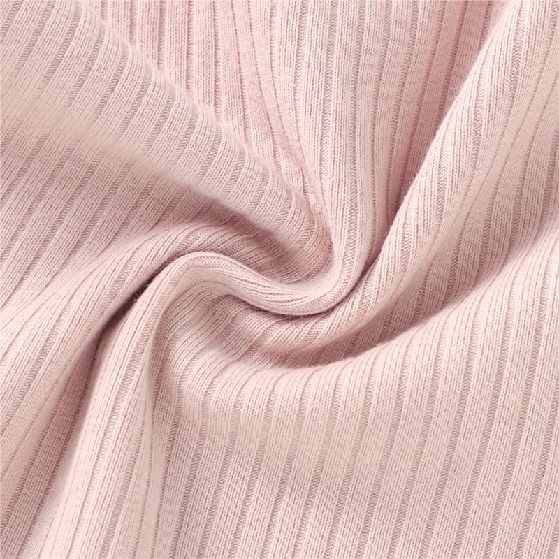 ready to ship Boutique Organic Ribbed Long Sleeve 2pcs Baby Clothes Pajamas Sets
