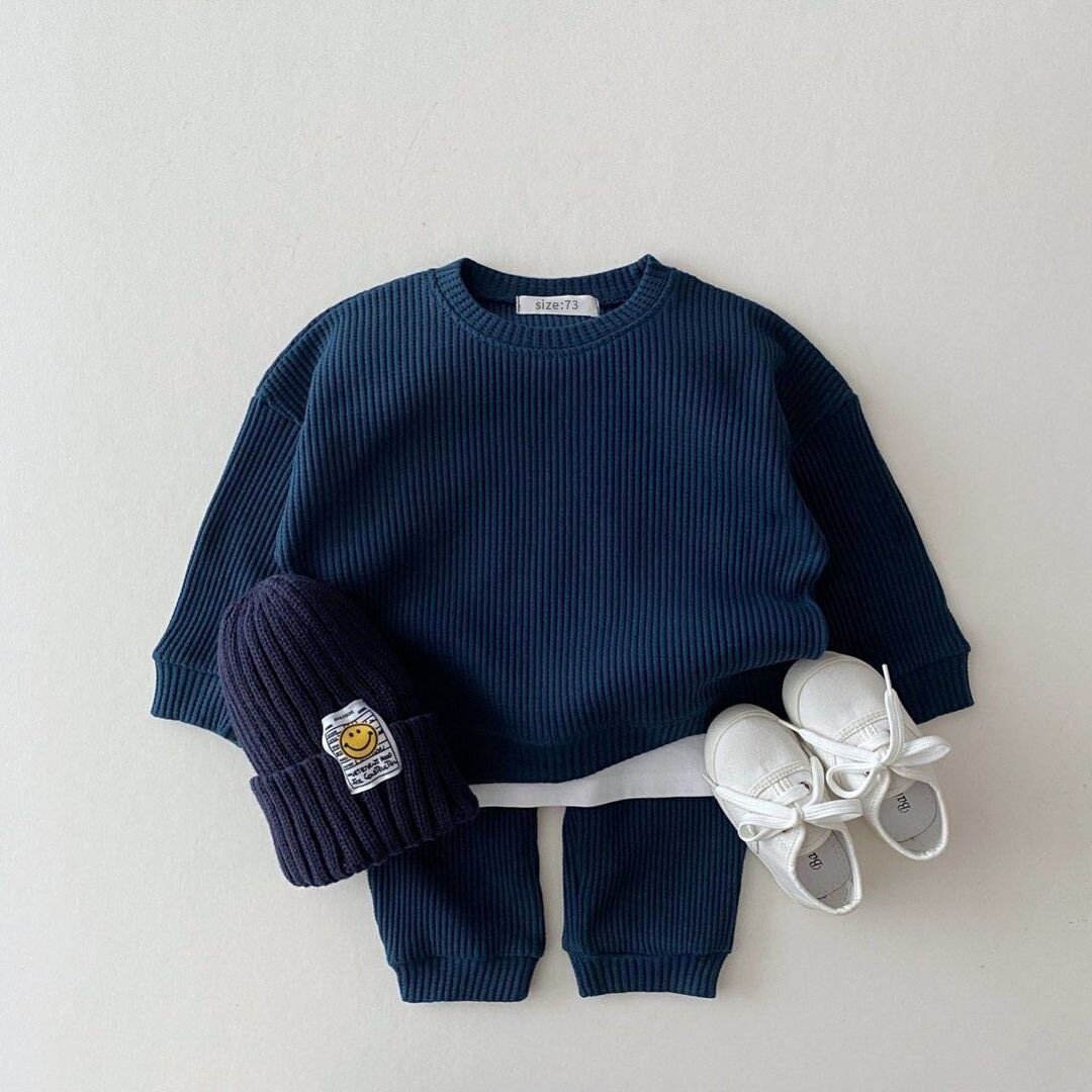 Hot selling baby clothing sets casual knitting suit for baby boys baby girls' suit Two-piece suit can be customized