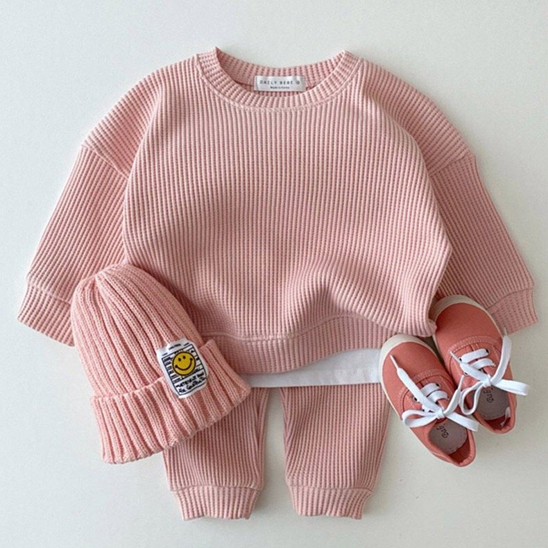 Hot selling baby clothing sets casual knitting suit for baby boys baby girls' suit Two-piece suit can be customized
