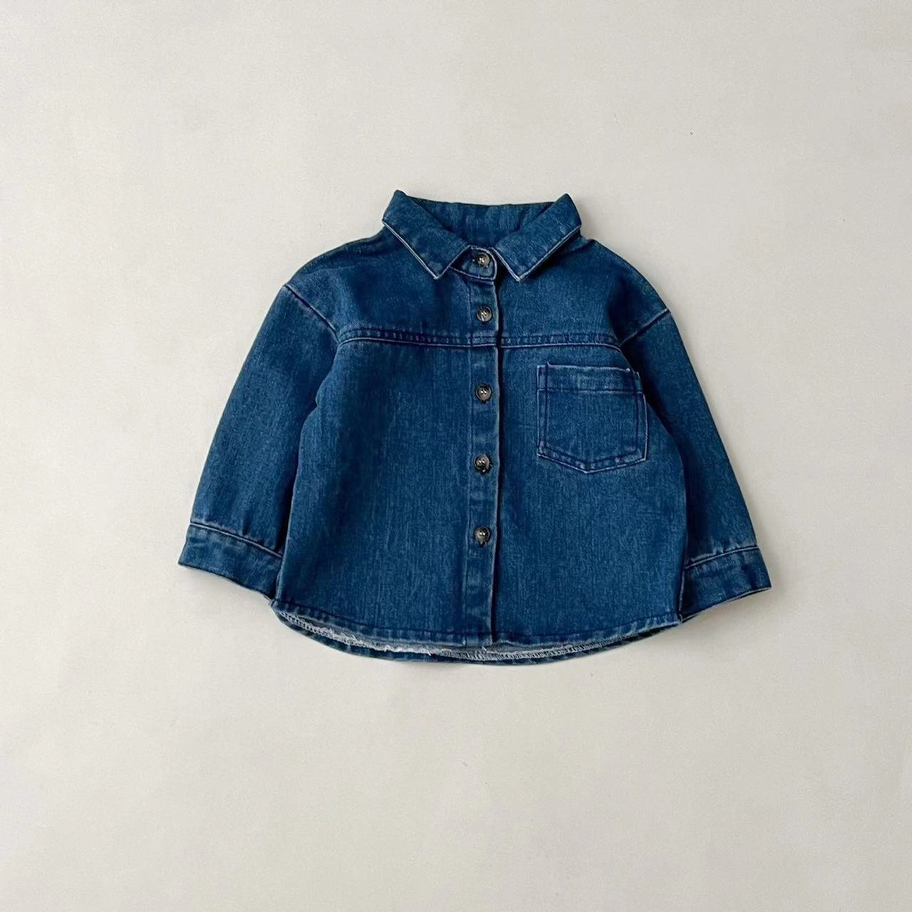 Autumn Children's Denim Clothing Suit Boys Girls Baby Long-Sleeved Tops Pants 2 Sets Kids Clothes